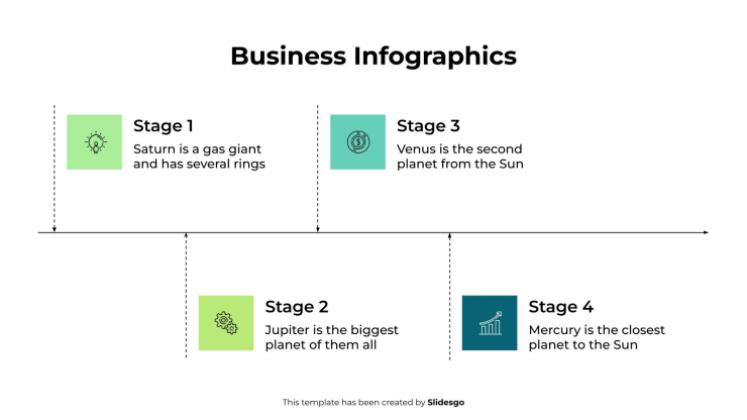 Modelo de apresentação Infográficos de negócios