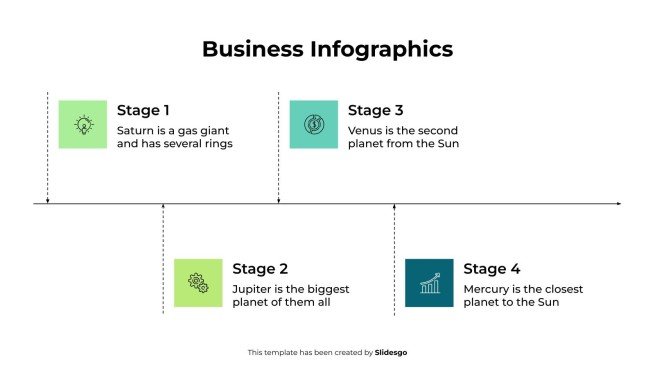 Modelo de apresentação Infográficos de negócios