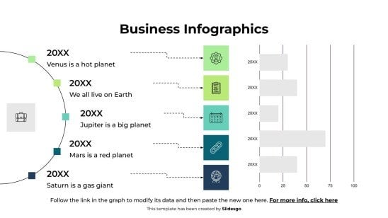 Modelo de apresentação Infográficos de negócios
