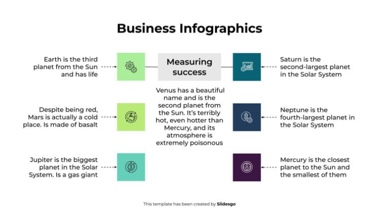 Modelo de apresentação Infográficos de negócios