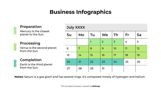 Modelo de apresentação Infográficos de negócios