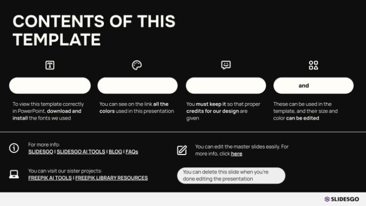 Dark Theme presentation template 