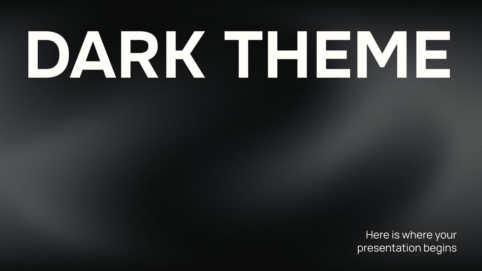 Dark Theme presentation template 