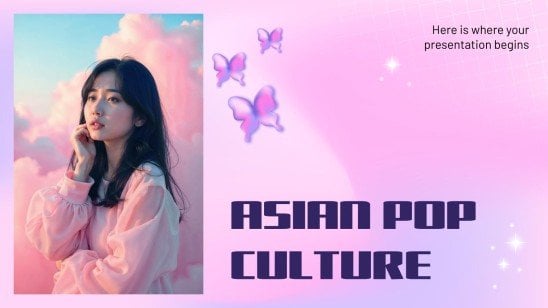 Plantilla de presentación Cultura pop asiática