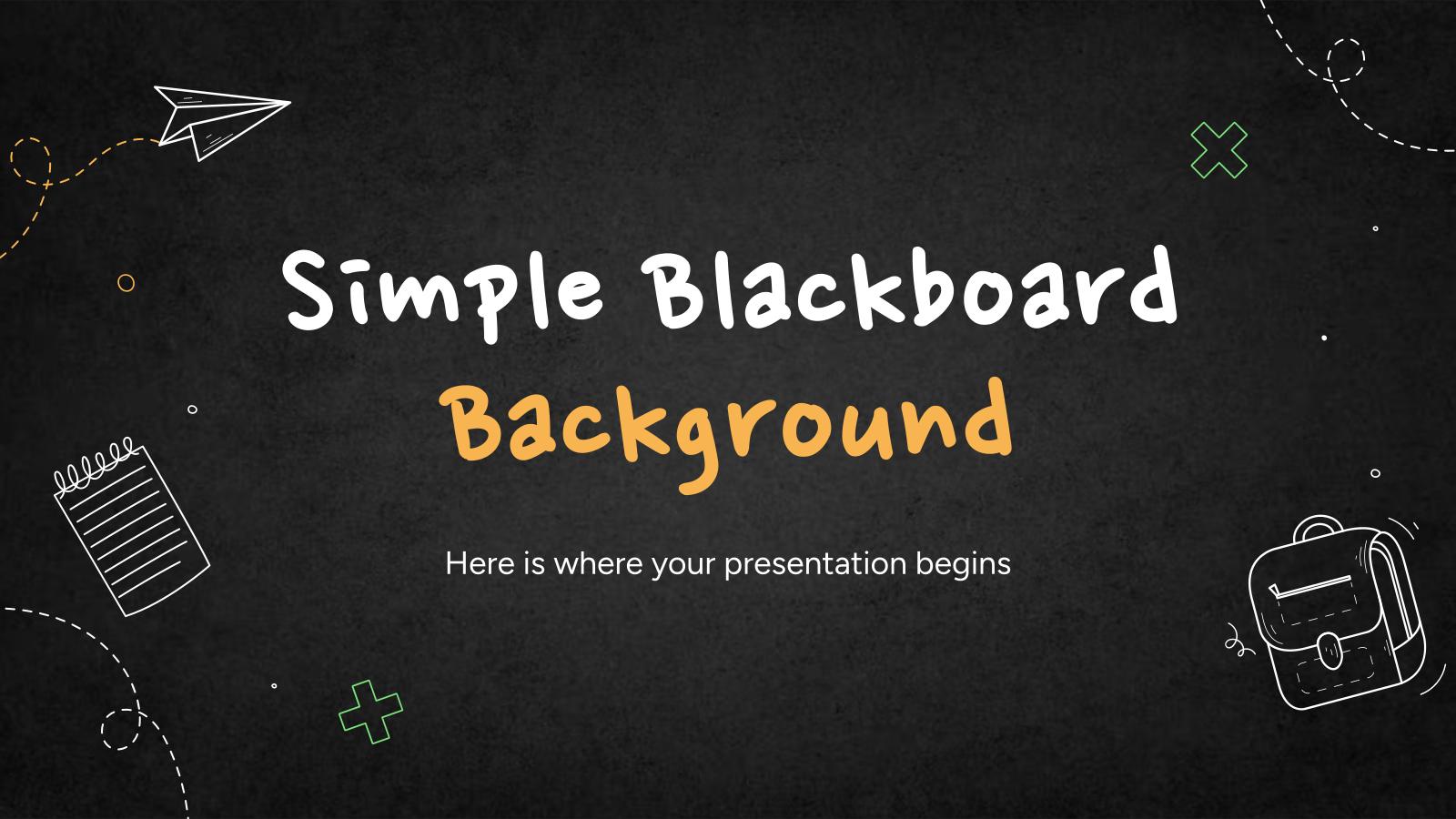 Simple Blackboard Background presentation template 