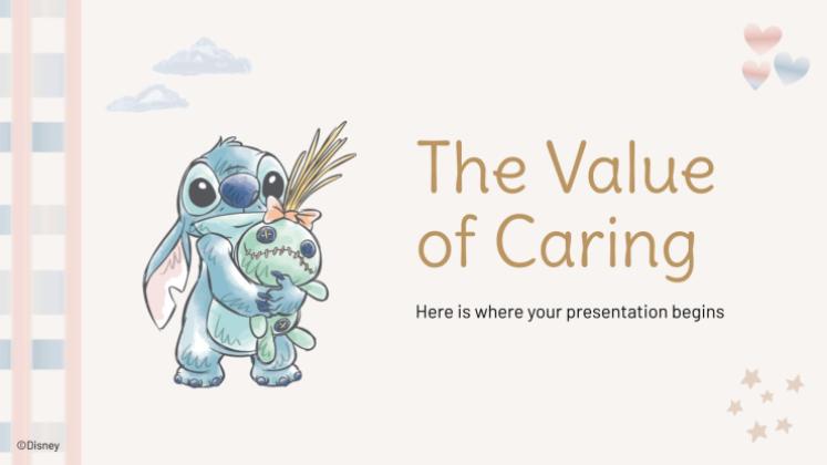 Modelo de apresentação Stitch fofo