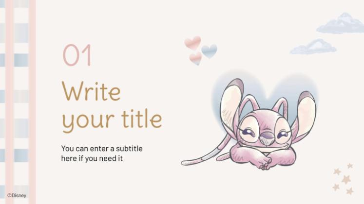 Modelo de apresentação Stitch fofo