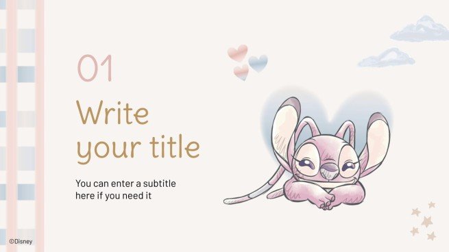 Modelo de apresentação Stitch fofo