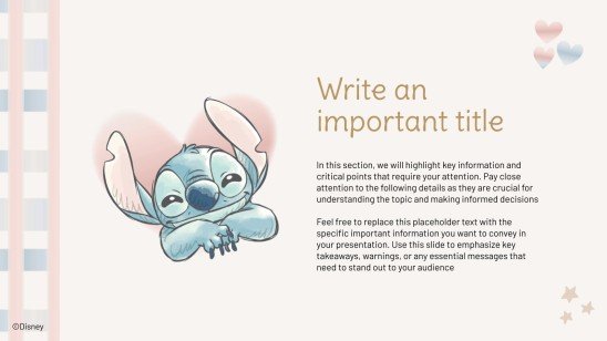 Modelo de apresentação Stitch fofo