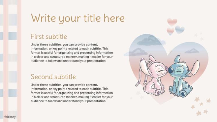 Modelo de apresentação Stitch fofo