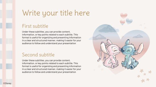 Modelo de apresentação Stitch fofo