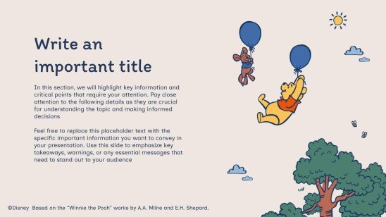 Modelo de apresentação Ursinho Pooh Explorador