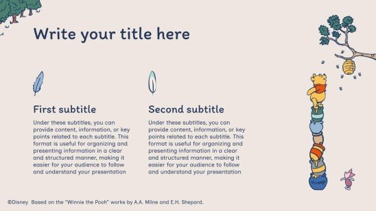 Modelo de apresentação Ursinho Pooh Explorador