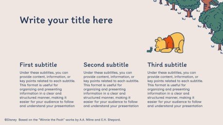 Modelo de apresentação Ursinho Pooh Explorador