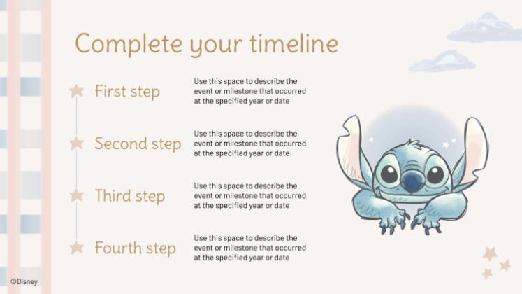 Modelo de apresentação Stitch fofo