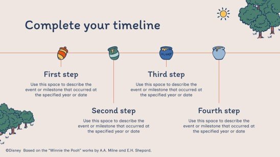 Modelo de apresentação Ursinho Pooh Explorador