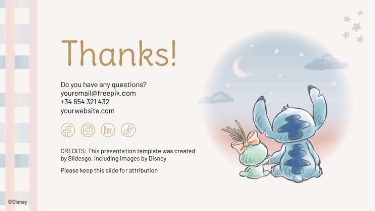 Modelo de apresentação Stitch fofo