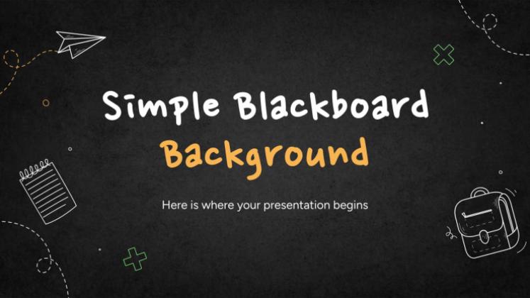 Simple Blackboard Background presentation template 