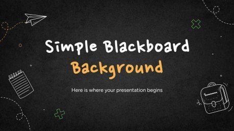 Simple Blackboard Background presentation template 