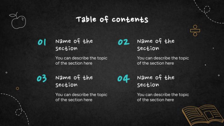 Simple Blackboard Background presentation template 