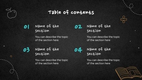 Simple Blackboard Background presentation template 