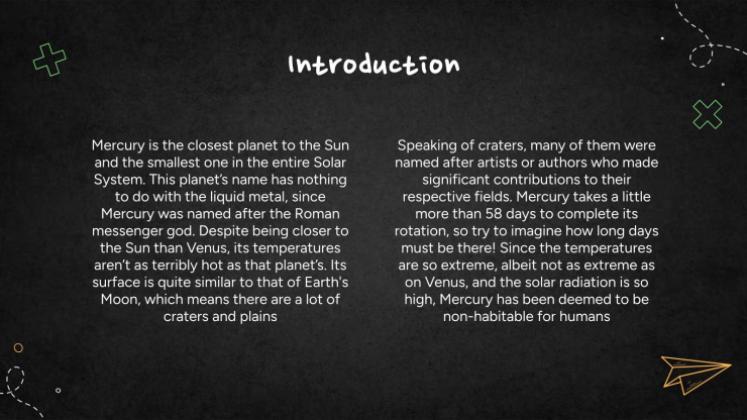 Simple Blackboard Background presentation template 