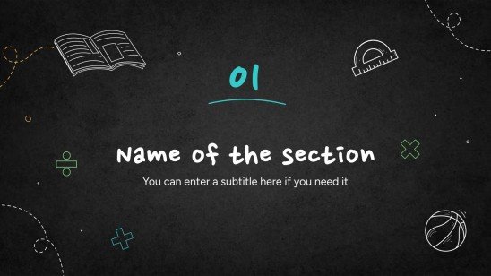 Simple Blackboard Background presentation template 