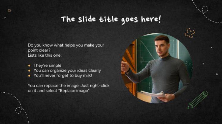 Simple Blackboard Background presentation template 