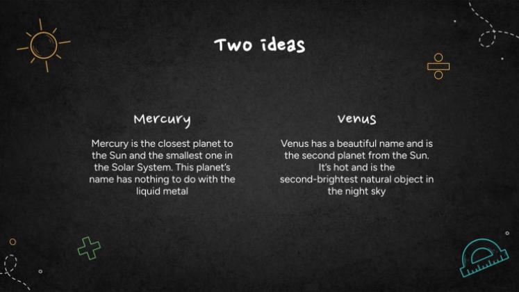 Simple Blackboard Background presentation template 