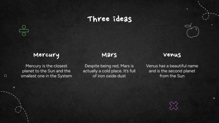 Simple Blackboard Background presentation template 