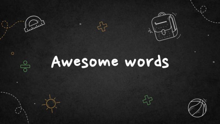 Simple Blackboard Background presentation template 