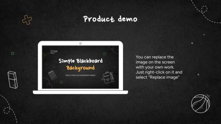 Simple Blackboard Background presentation template 