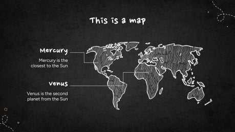Simple Blackboard Background presentation template 