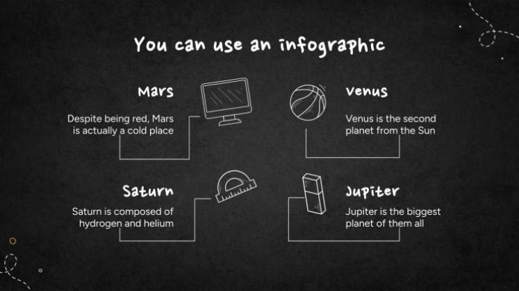 Simple Blackboard Background presentation template 