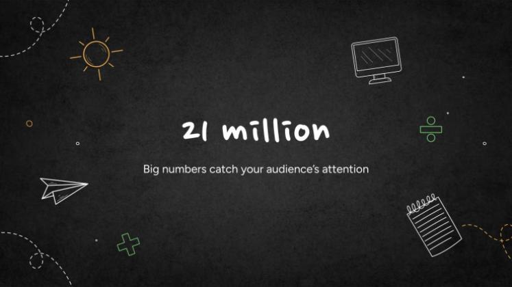 Simple Blackboard Background presentation template 