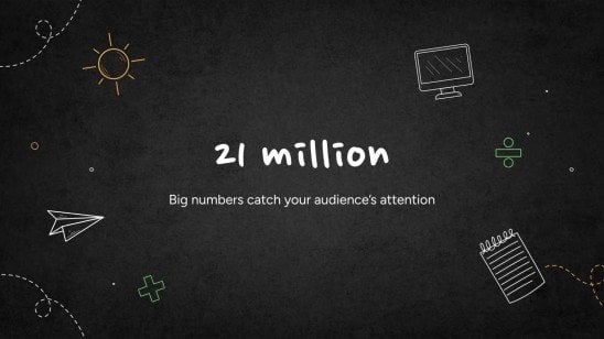 Simple Blackboard Background presentation template 