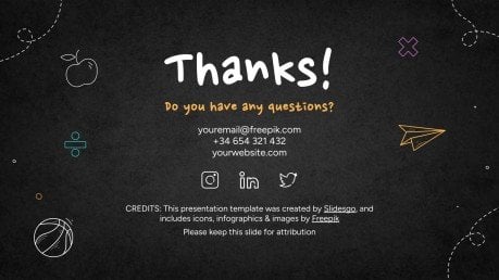Simple Blackboard Background presentation template 