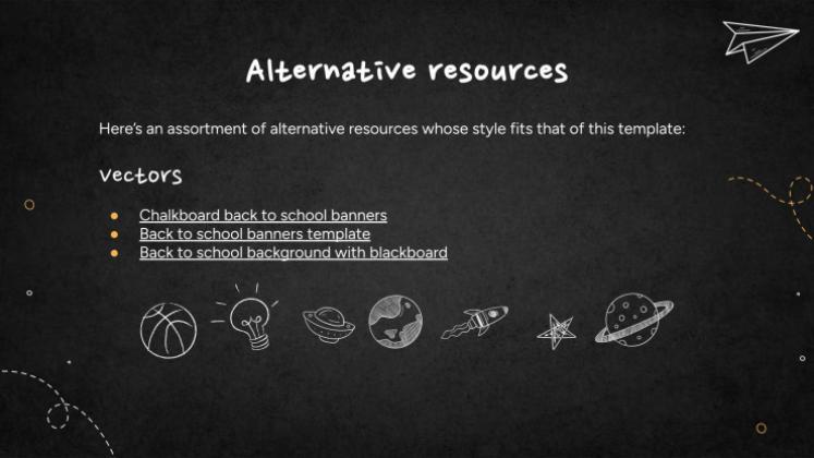 Simple Blackboard Background presentation template 