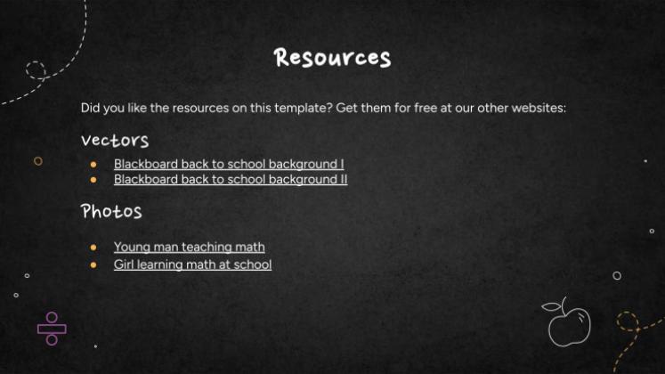 Simple Blackboard Background presentation template 