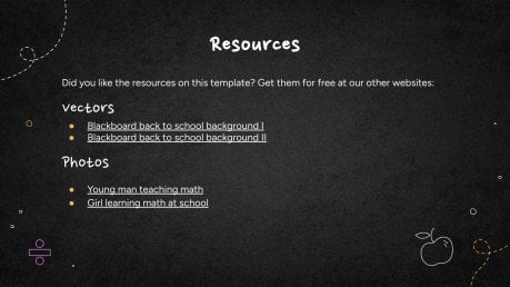 Simple Blackboard Background presentation template 