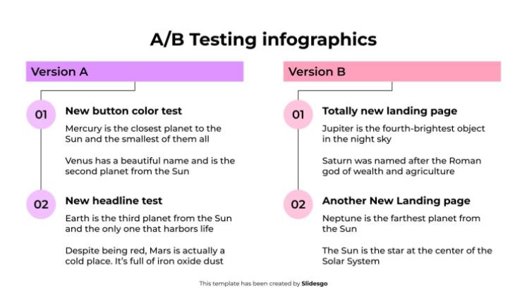 A/B-Test-Infografiken Präsentationsvorlage