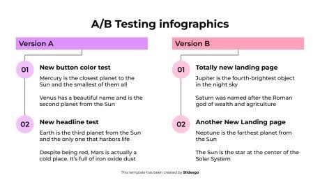 A/B-Test-Infografiken Präsentationsvorlage