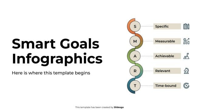Smart Goals Infographics presentation template 