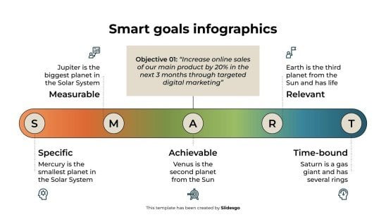 Smart Goals Infographics presentation template 