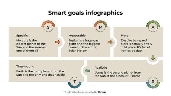 Smart Goals Infographics presentation template 