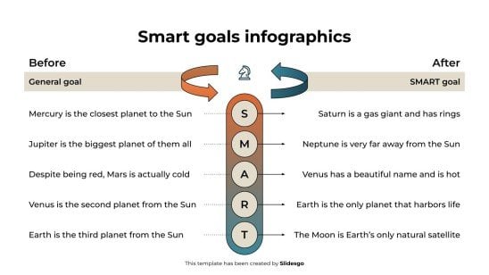 Smart Goals Infographics presentation template 