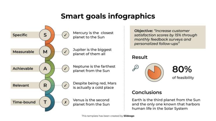 Smart Goals Infographics presentation template 