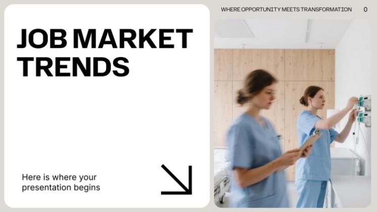 Plantilla de presentación Tendencias del mercado laboral