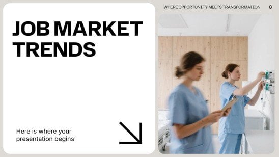 Plantilla de presentación Tendencias del mercado laboral