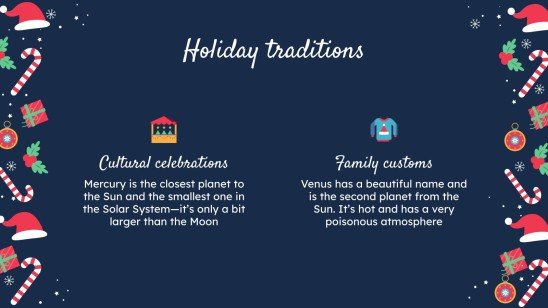 Modelo de apresentação Design de Natal com padrões
